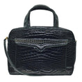 Load image into Gallery viewer, Lana Marks Dark Green Alligator Skin Leather Satchel Handbag
