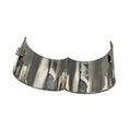 Load image into Gallery viewer, Ralph Lauren Collection Brown / Silver Embossed Leather Wide Hinged Cuff Bracelet
