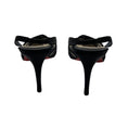 Load image into Gallery viewer, Christian Louboutin Black Mesh Tulle and Satin Pointed Toe Slingback Pumps
