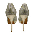 Load image into Gallery viewer, Jimmy Choo Gold / Silver Metallic Glitter Open Toe Platform Pumps
