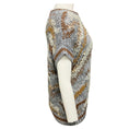 Load image into Gallery viewer, Brunello Cucinelli Grey / Brown Sequined Short Sleeved Metallic Knit Sweater
