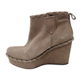 Load image into Gallery viewer, Pedro Garcia Taupe Suede Wedge Booties
