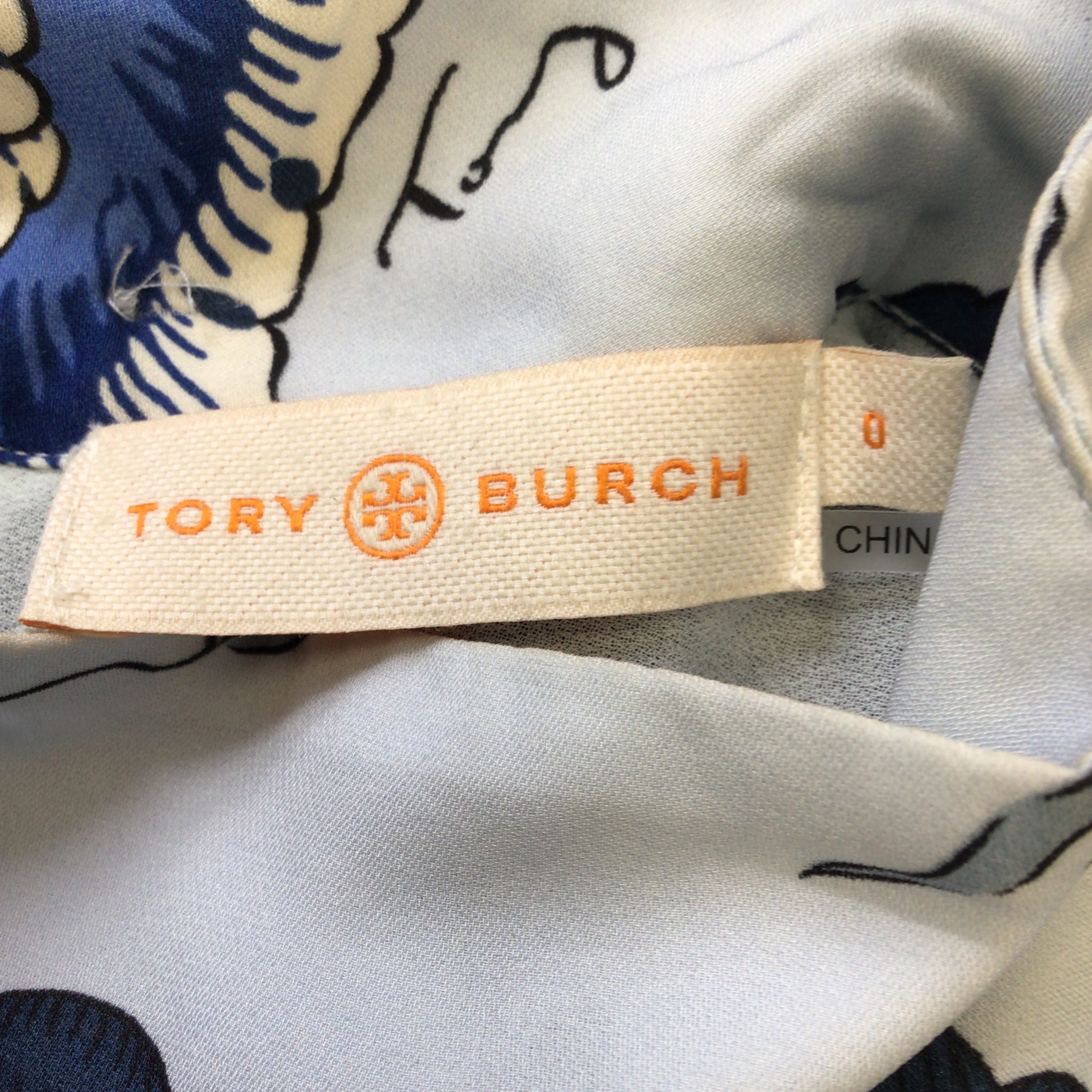 Tory Burch Blue Multi Margaret Floral Printed Silk Midi Dress