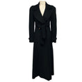 Load image into Gallery viewer, Chanel Boutique Vintage Black Double Breasted Belted Full Length Coat with CC Logo Buttons
