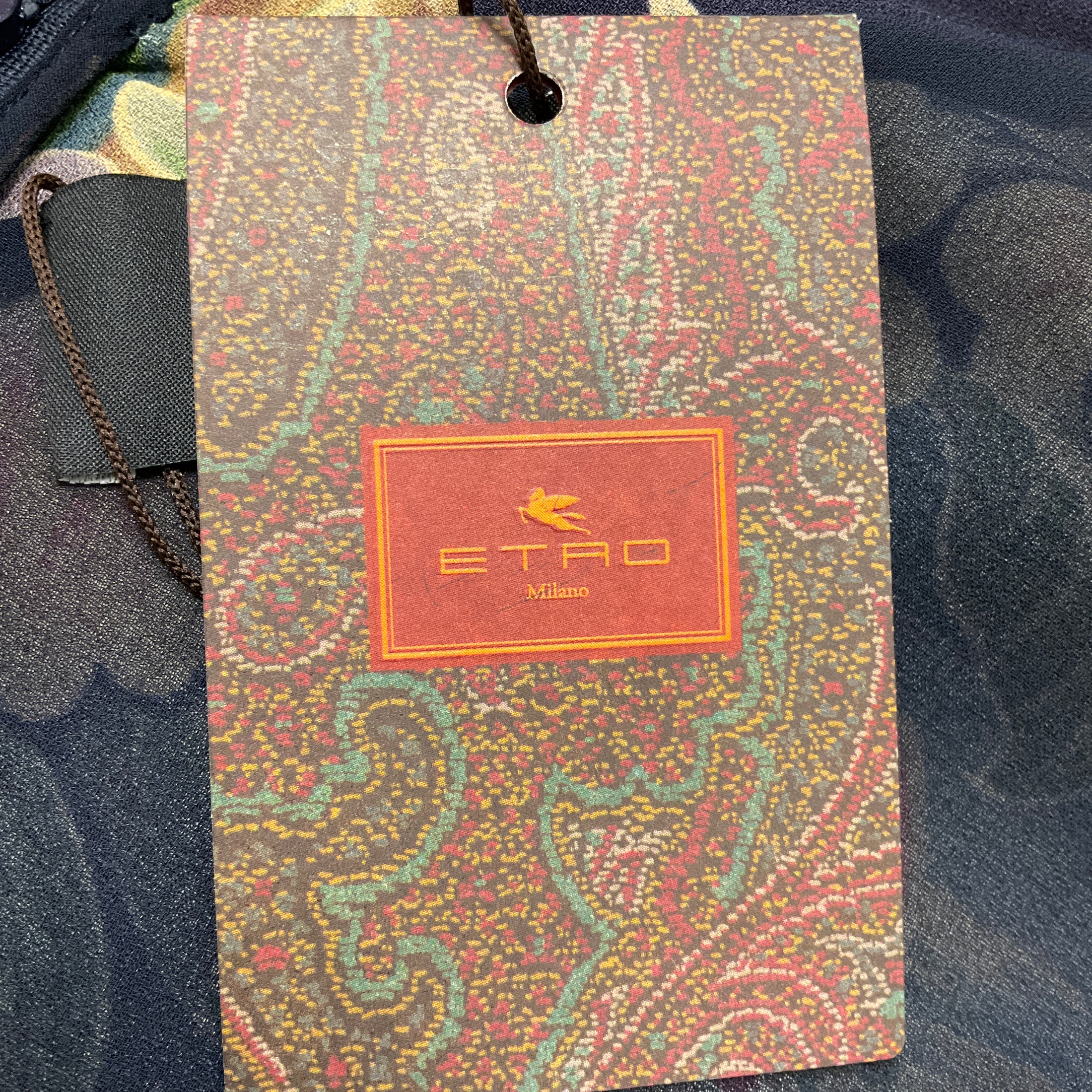 Etro Navy Blue Multi 2024 Floral Print Maxi Dress