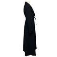 Load image into Gallery viewer, Chanel Boutique Vintage Black Double Breasted Belted Full Length Coat with CC Logo Buttons
