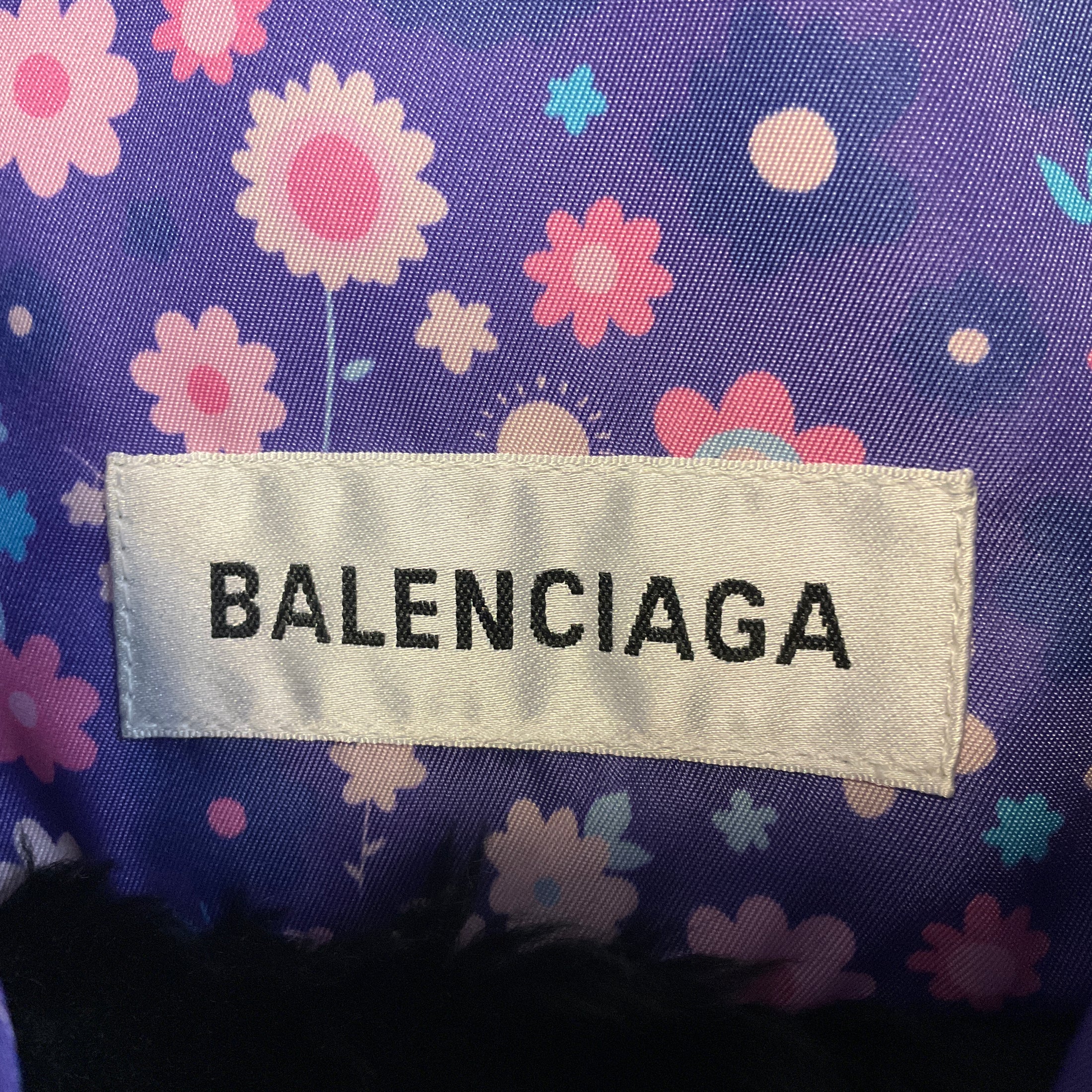 Balenciaga Purple / Lilac Graphic Flower Scooter Coat