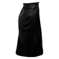 Load image into Gallery viewer, Givenchy Black Lambskin Leather Skirt with Silver Back Zip

