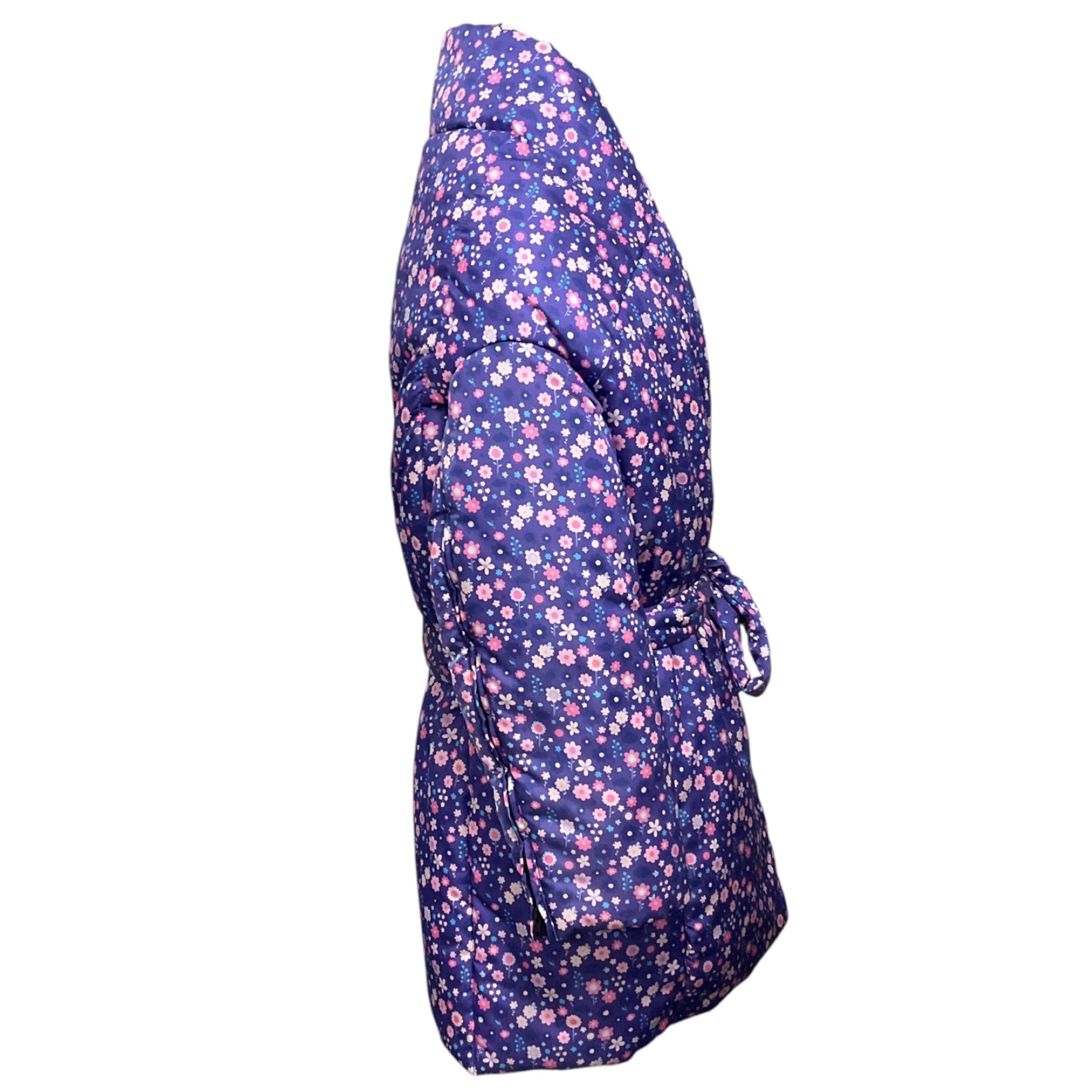 Balenciaga Purple / Lilac Graphic Flower Scooter Coat