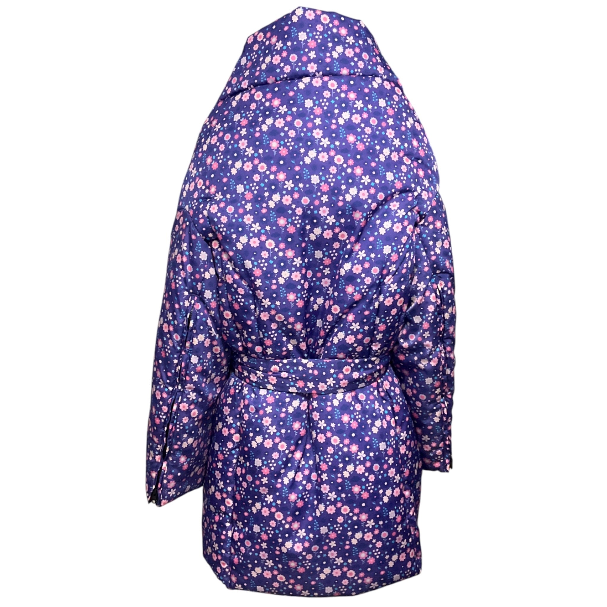 Balenciaga Purple / Lilac Graphic Flower Scooter Coat