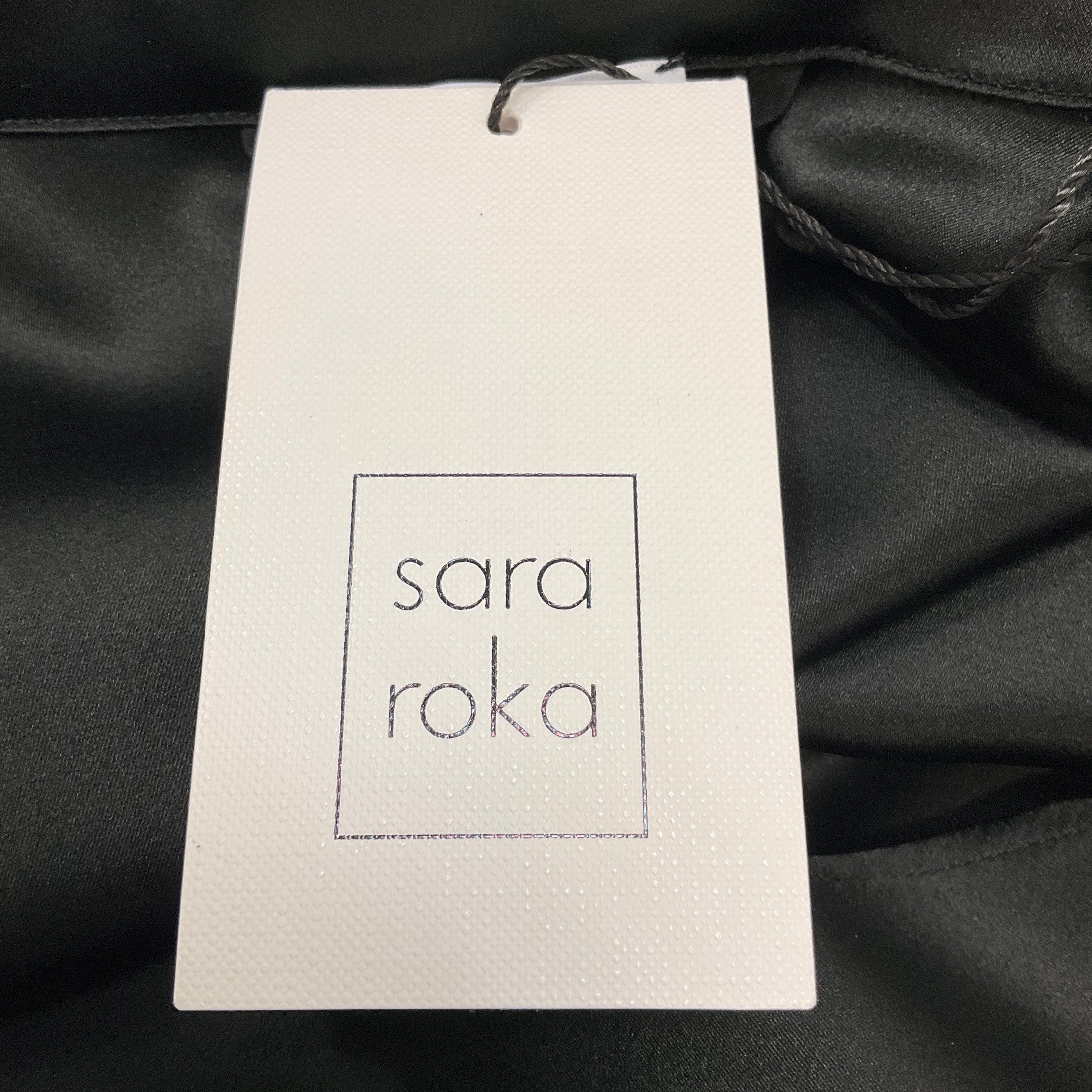 Sara Roka Black Multi 2023 Kenji Tulle Midi Wrap Dress