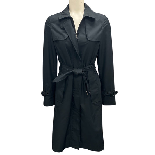 Burberry Black Belted Techno Trench Coat