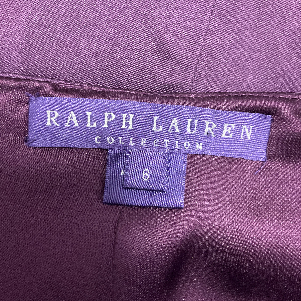 Ralph Lauren Collection Vintage Purple Silk Midi Skirt