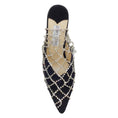 Load image into Gallery viewer, Jimmy Choo Black Suede Scotty Crystal Mesh Pumps
