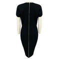 Load image into Gallery viewer, Victoria Beckham Black Short Sleeved Crepe Midi Dress with Zip Back

