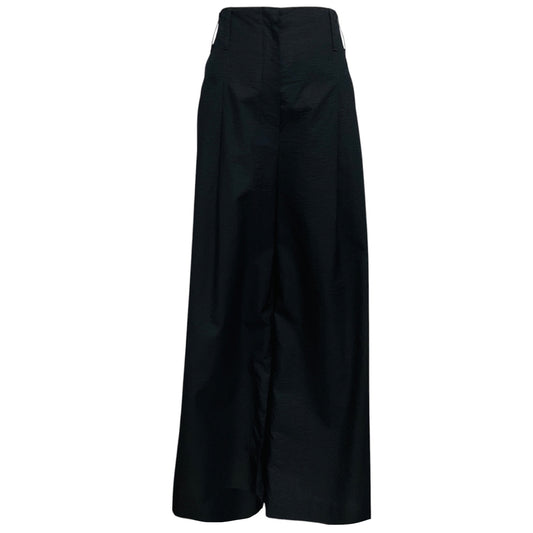 Brunello Cucinelli Black Wide Leg Cotton and Nylon Pants / Trousers