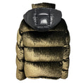 Load image into Gallery viewer, Moncler Black / Gold Metallic Caille Glitter Velvet Quilted Down Puffer Jacket
