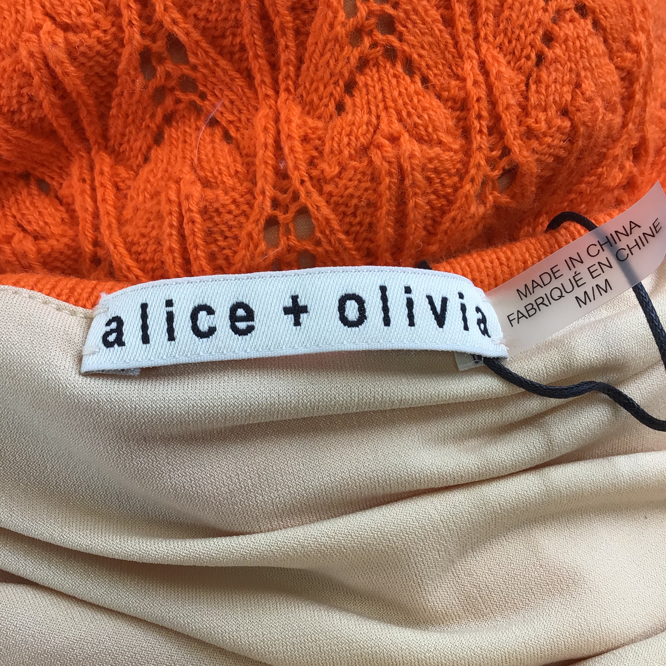 Alice + Olivia Sienna Jone Halterneck Fitted Sweater Midi Dress