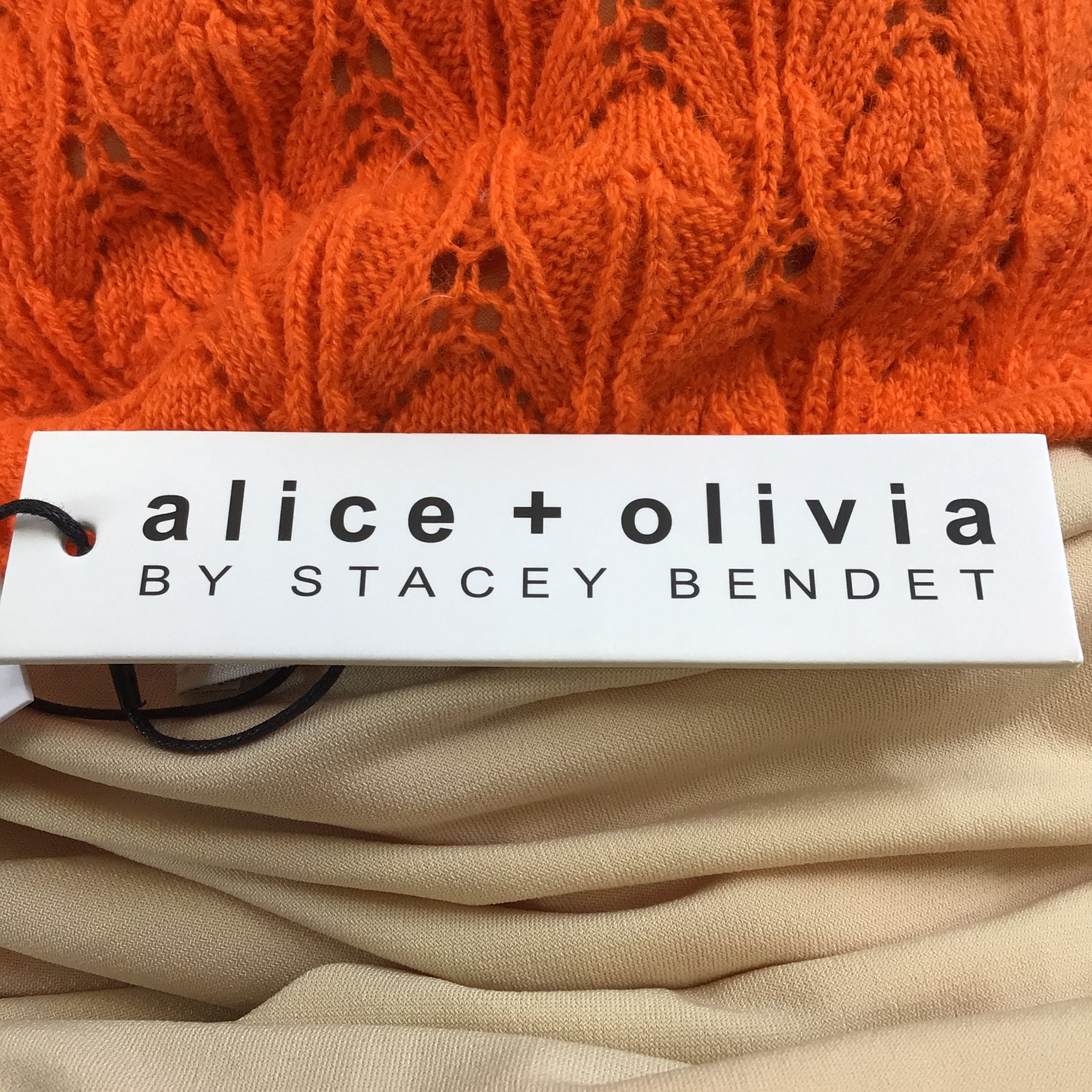 Alice + Olivia Sienna Jone Halterneck Fitted Sweater Midi Dress