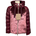 Load image into Gallery viewer, Herno Resort Burgundy Nylon and Crushed Velvet Quilted Down Puffer Jacket
