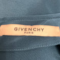 Load image into Gallery viewer, Givenchy Teal Blue / Black Ruffled Long Sleeved Silk Blouse
