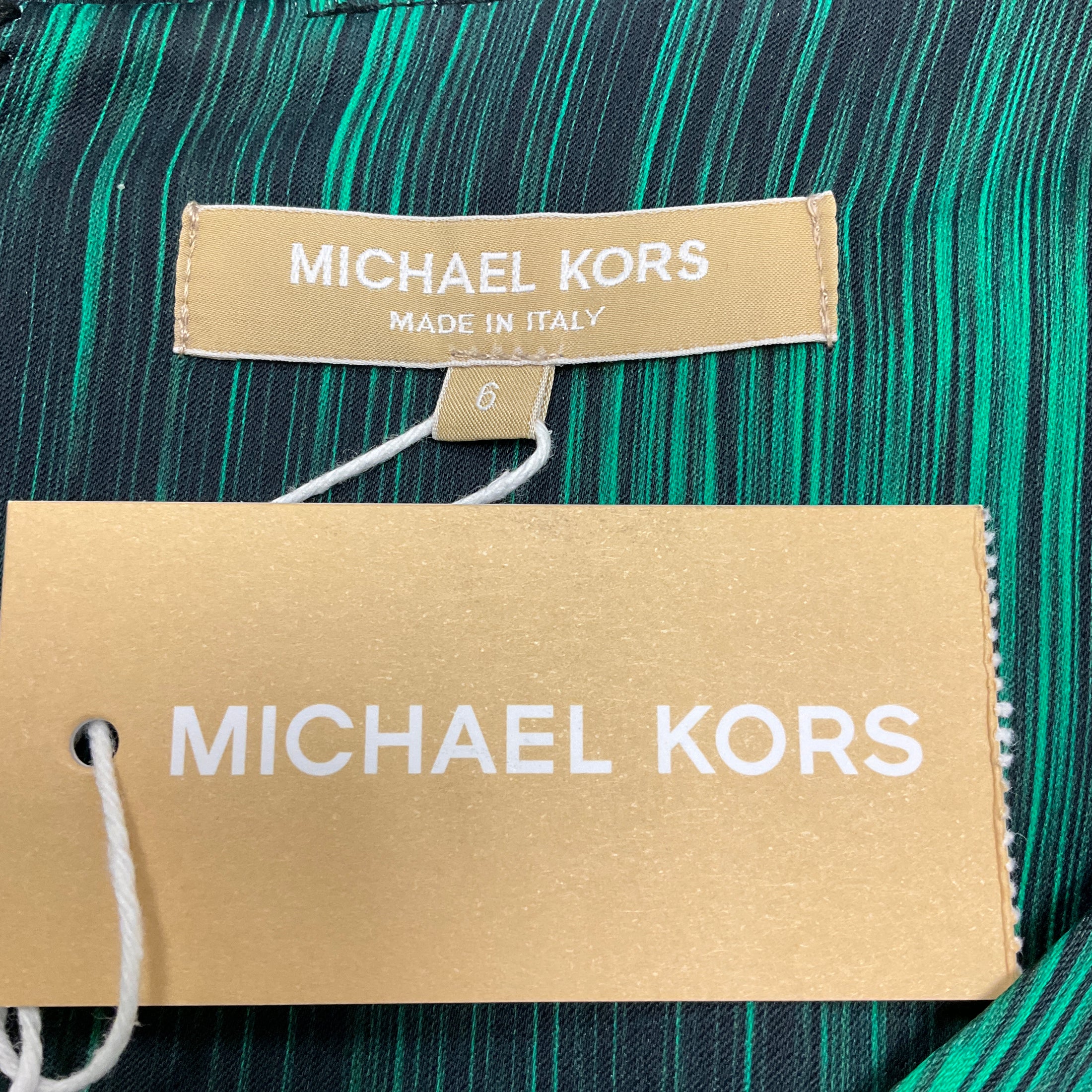 Michael Kors Emerald Multi Resort 2012 Midi Dress
