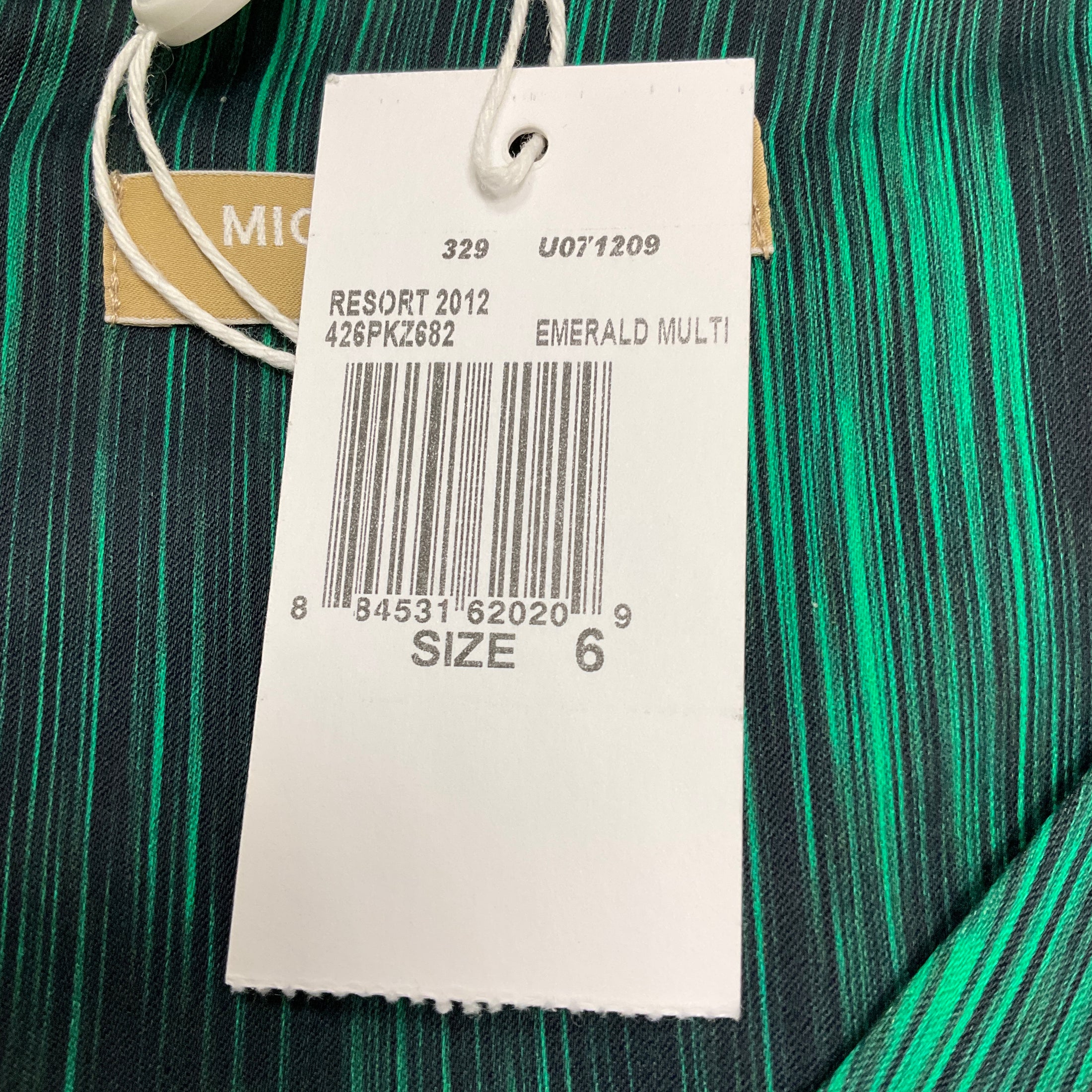 Michael Kors Emerald Multi Resort 2012 Midi Dress