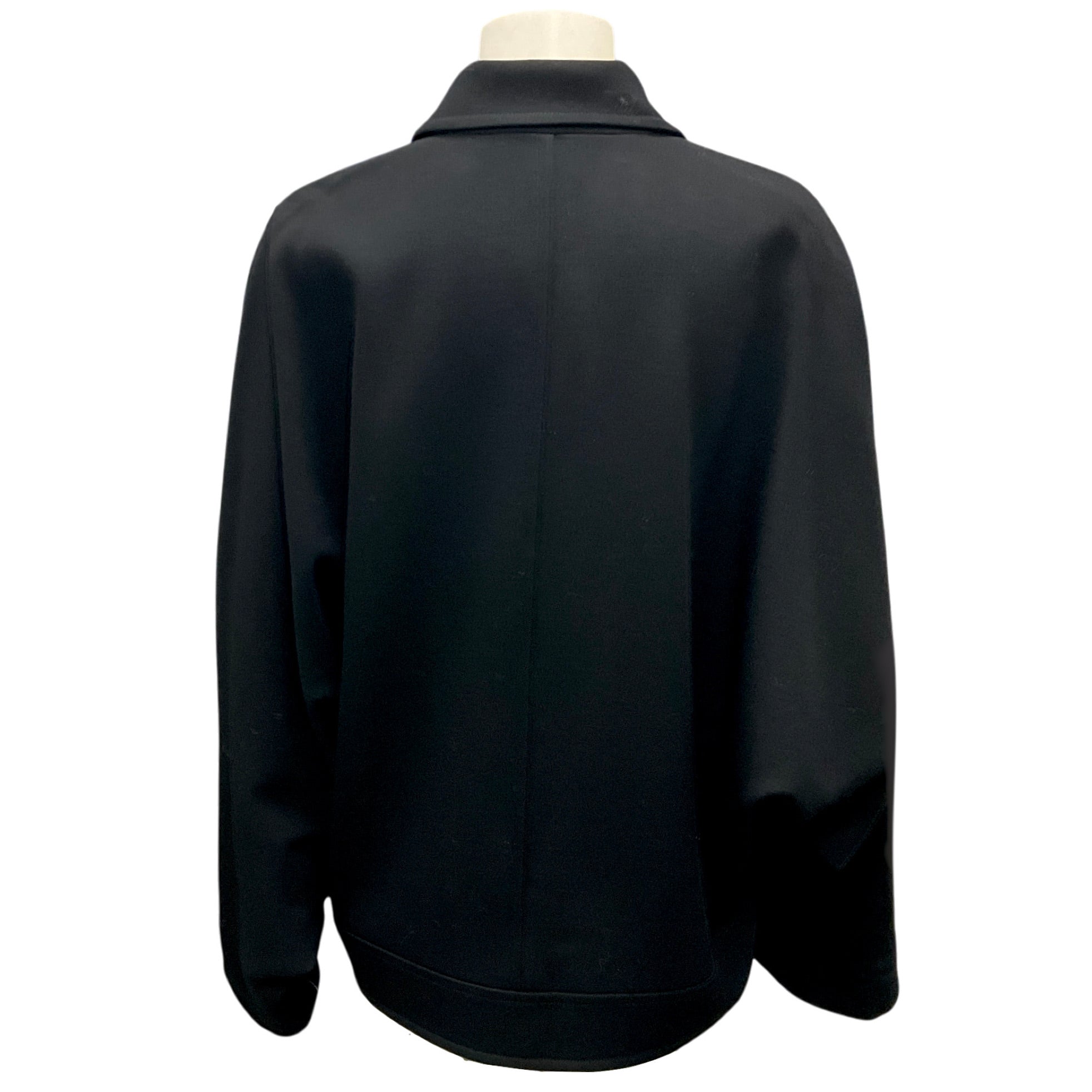 Michael Kors Collection Black Button-Front Wool Jacket