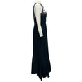 Load image into Gallery viewer, Rachel Gilbert Black Stone Embellished Silk Gown / Formal Dress
