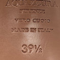 Load image into Gallery viewer, Aquazzura Silver Metallic Shiny Leather So Nude Block 85 Slingback Sandal
