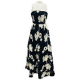 Load image into Gallery viewer, Karen Millen Black / White Textured Strapless Woven Midi Cocktail Dress
