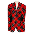 Load image into Gallery viewer, Jean Paul Gaultier Red / Black / White Tartan Tailored Jacket with Lacing Detail
