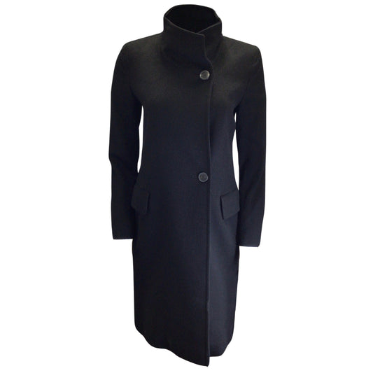 Fleurette Black Double Breasted Cashmere Coat