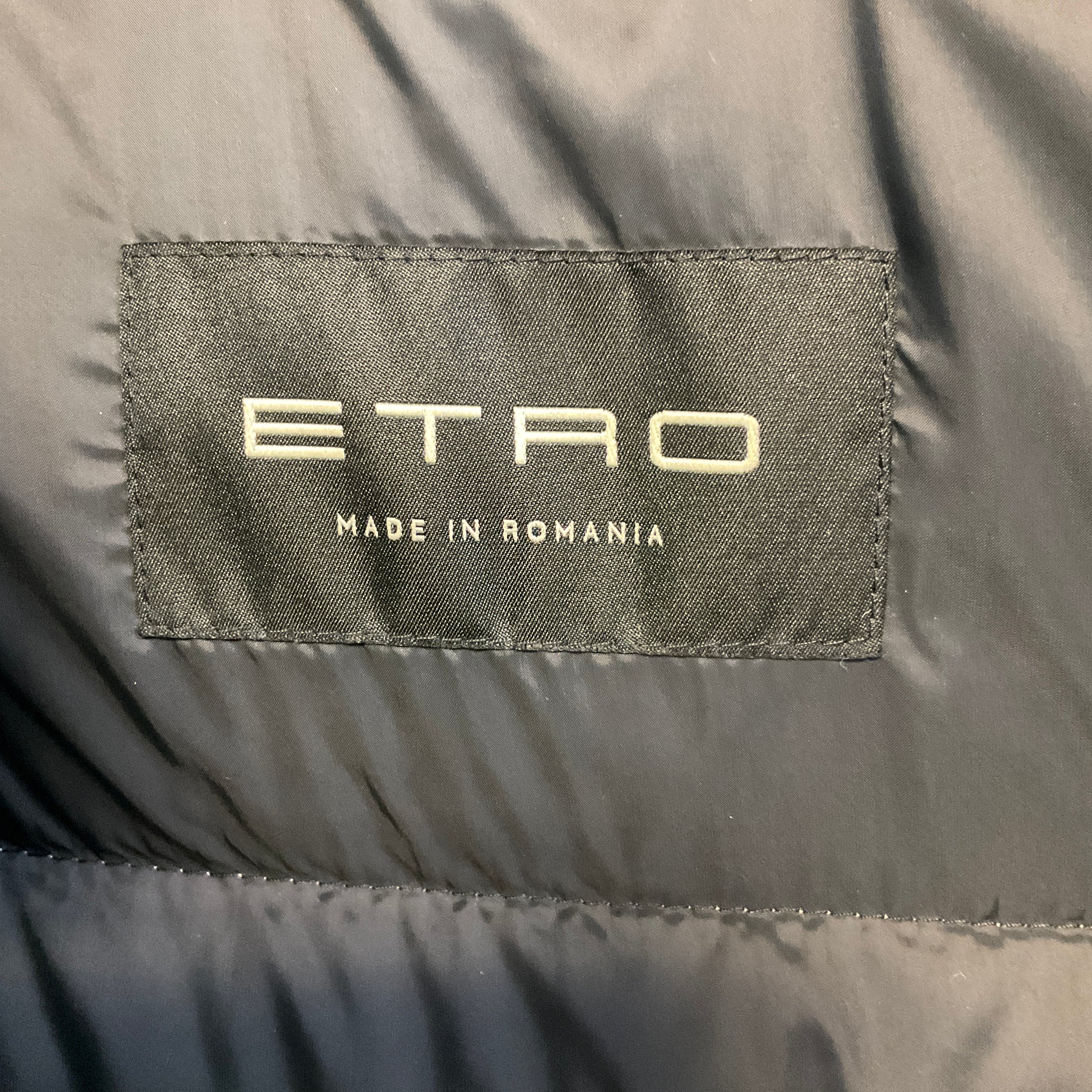 Etro Beige Multi Paisley Printed Quilted Down Puffer Coat