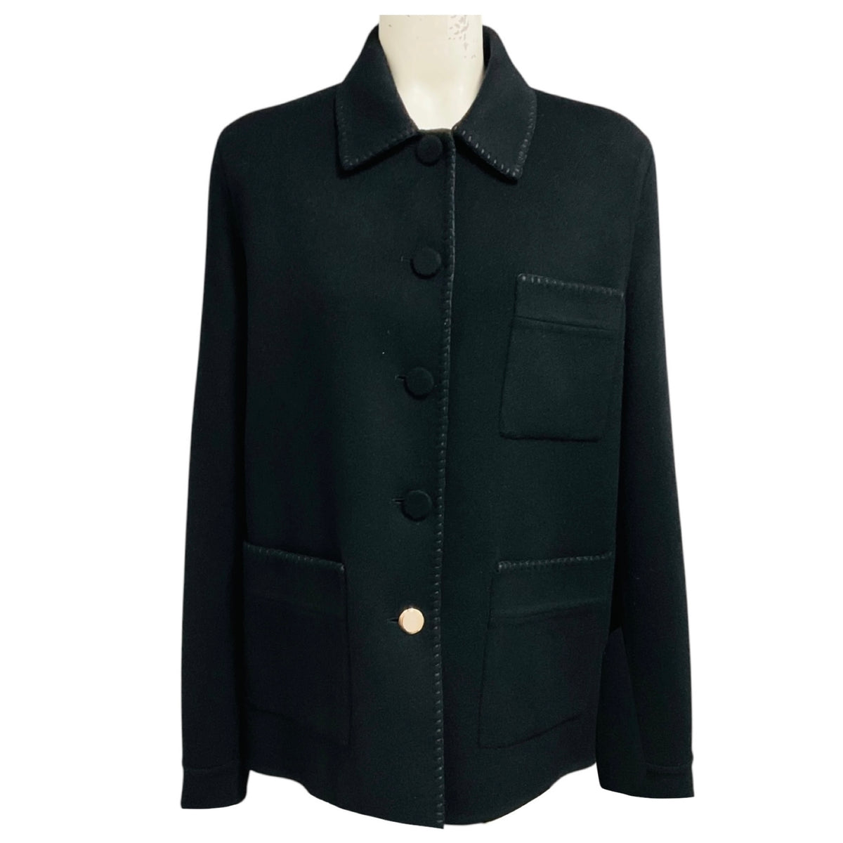 Gabriela Hearst Black Cashmere Ulu Chore Jacket