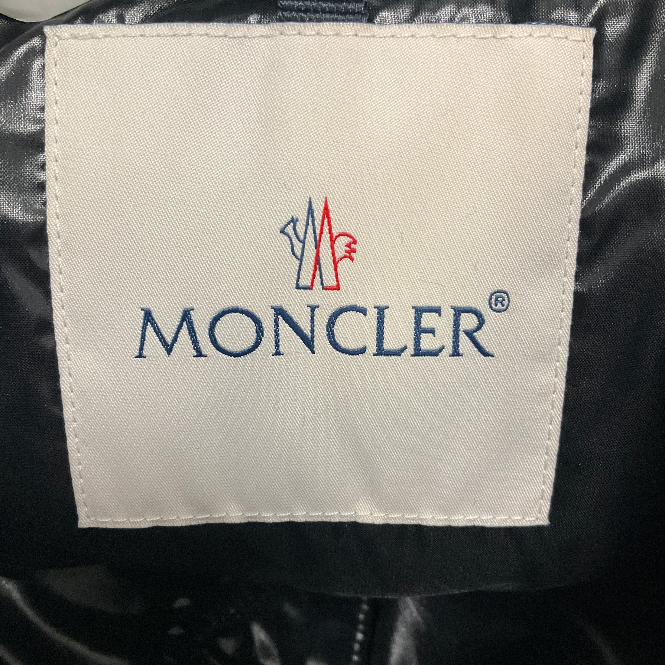 Moncler Black / White Erine Houndstooth Pattern Puffer Jacket