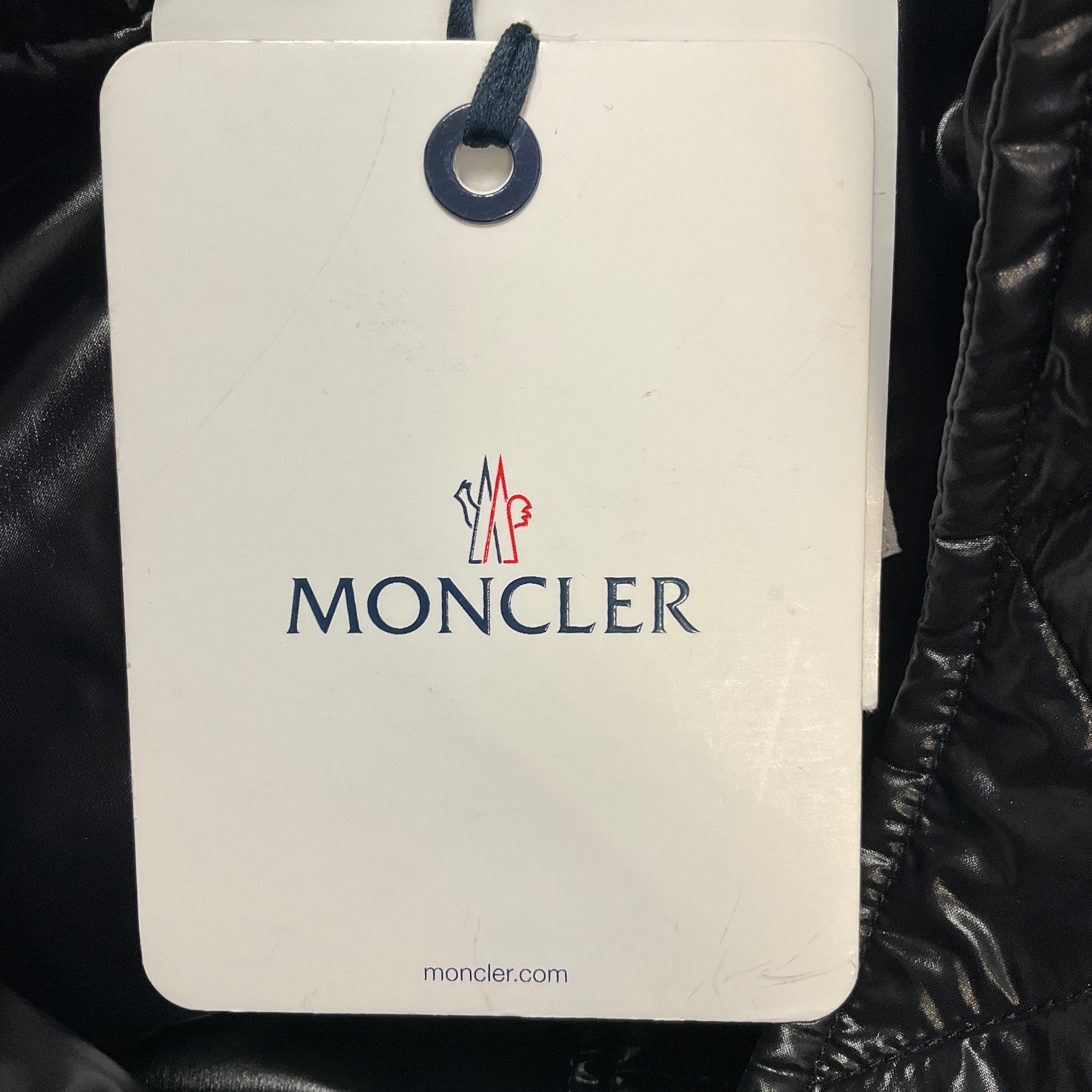 Moncler Black / White Erine Houndstooth Pattern Puffer Jacket