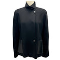 Load image into Gallery viewer, Max Mara Black Leather Trimmed Wool Jacket
