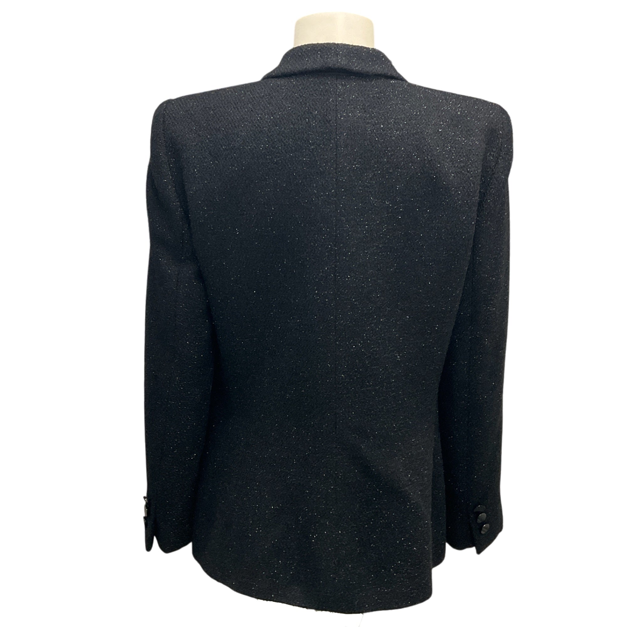 Giorgio Armani Black 2009 Shimmer One-Button Wool Jacket