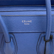 Celine Blue Calfskin leather Micro Luggage Tote