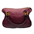 Load image into Gallery viewer, Chloe Burgundy Grained Calfskin Leather Large Marcie Satchel Bag
