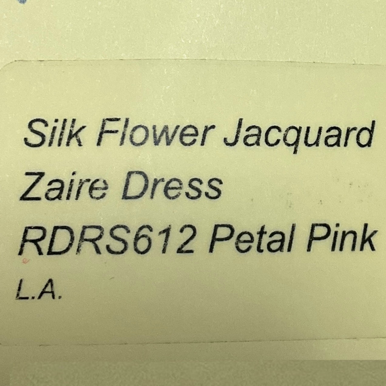 Raquel Allegra Petal Pink Silk Flower Jacquard Zaire Dress