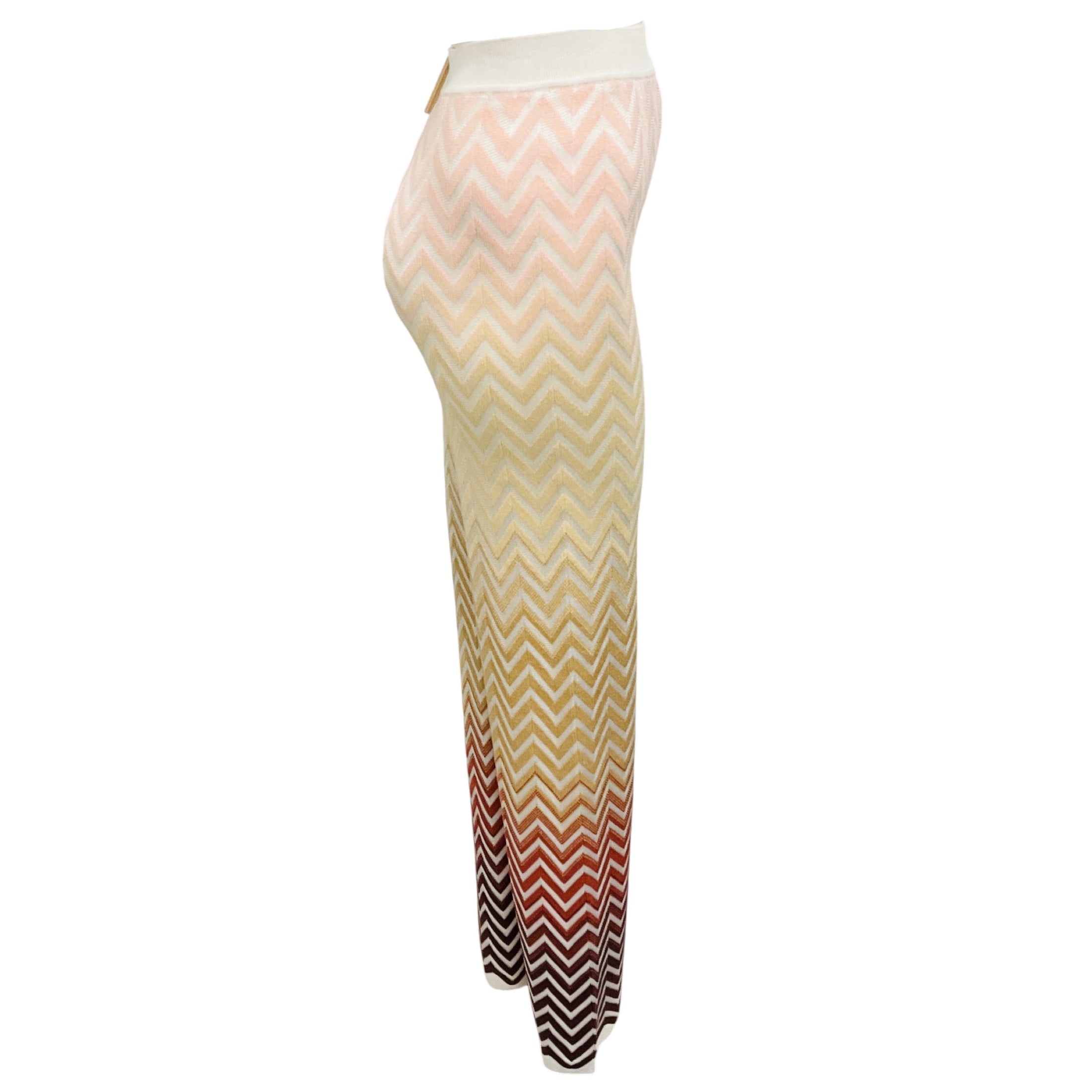 Missoni Multi Zig Zag Patterned Knit Trousers
