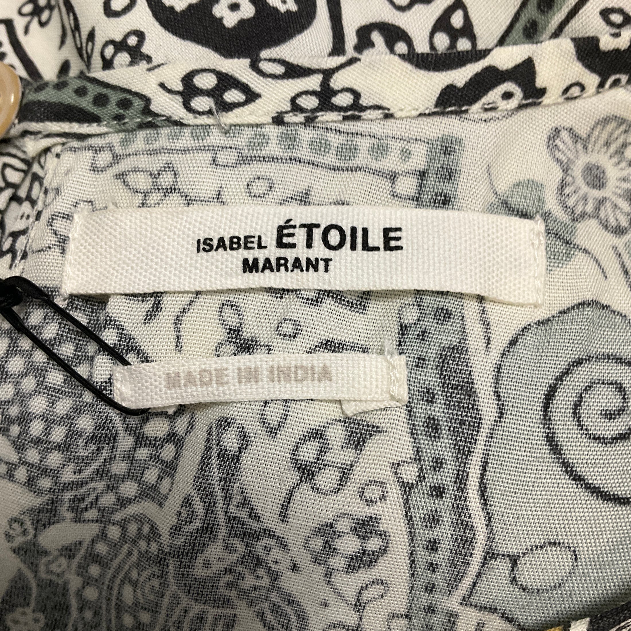 Isabel Marant Etoile Ecru / Almond Bardeny Twist Front Printed Dress