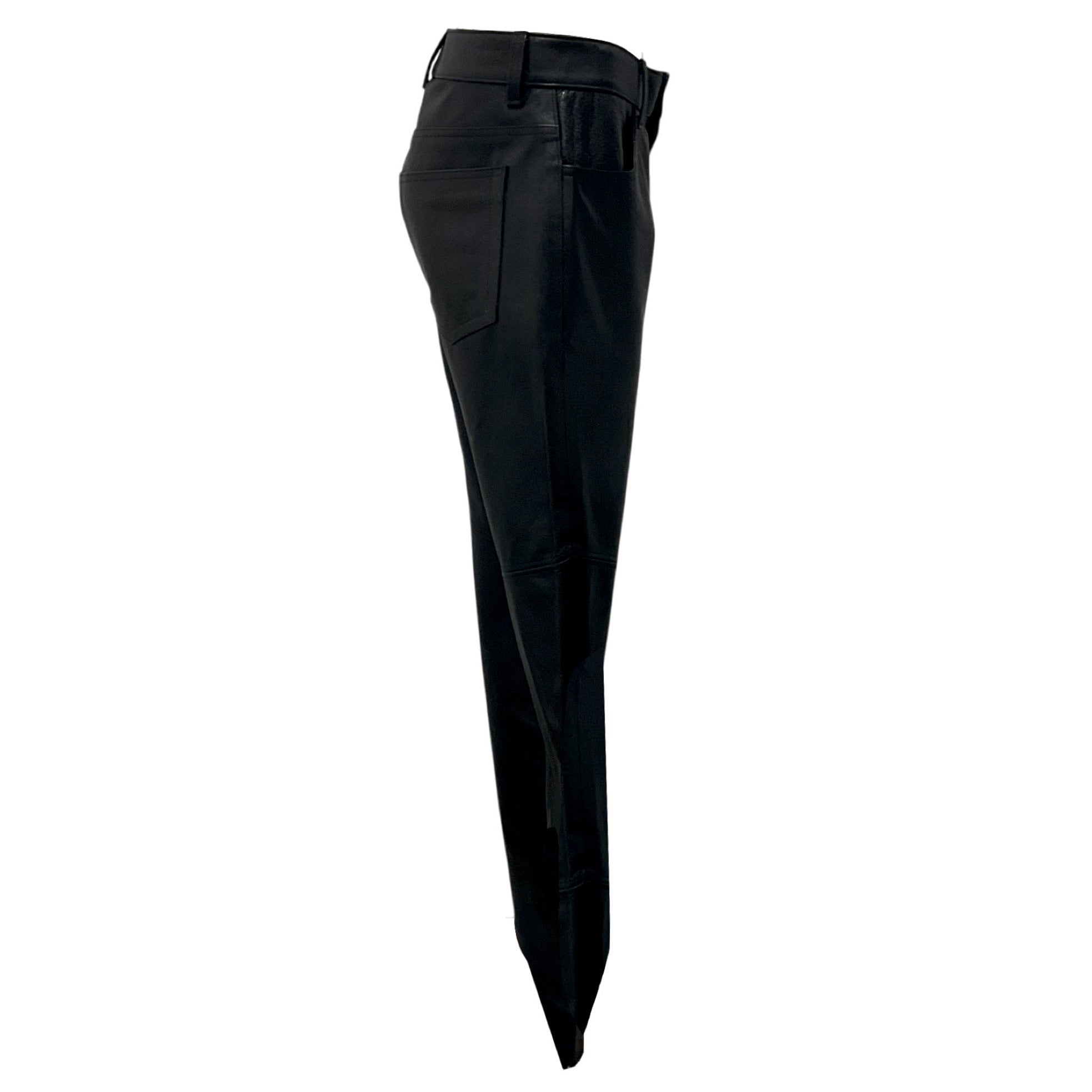 Re/Done Black Split Ankle Leather Pants