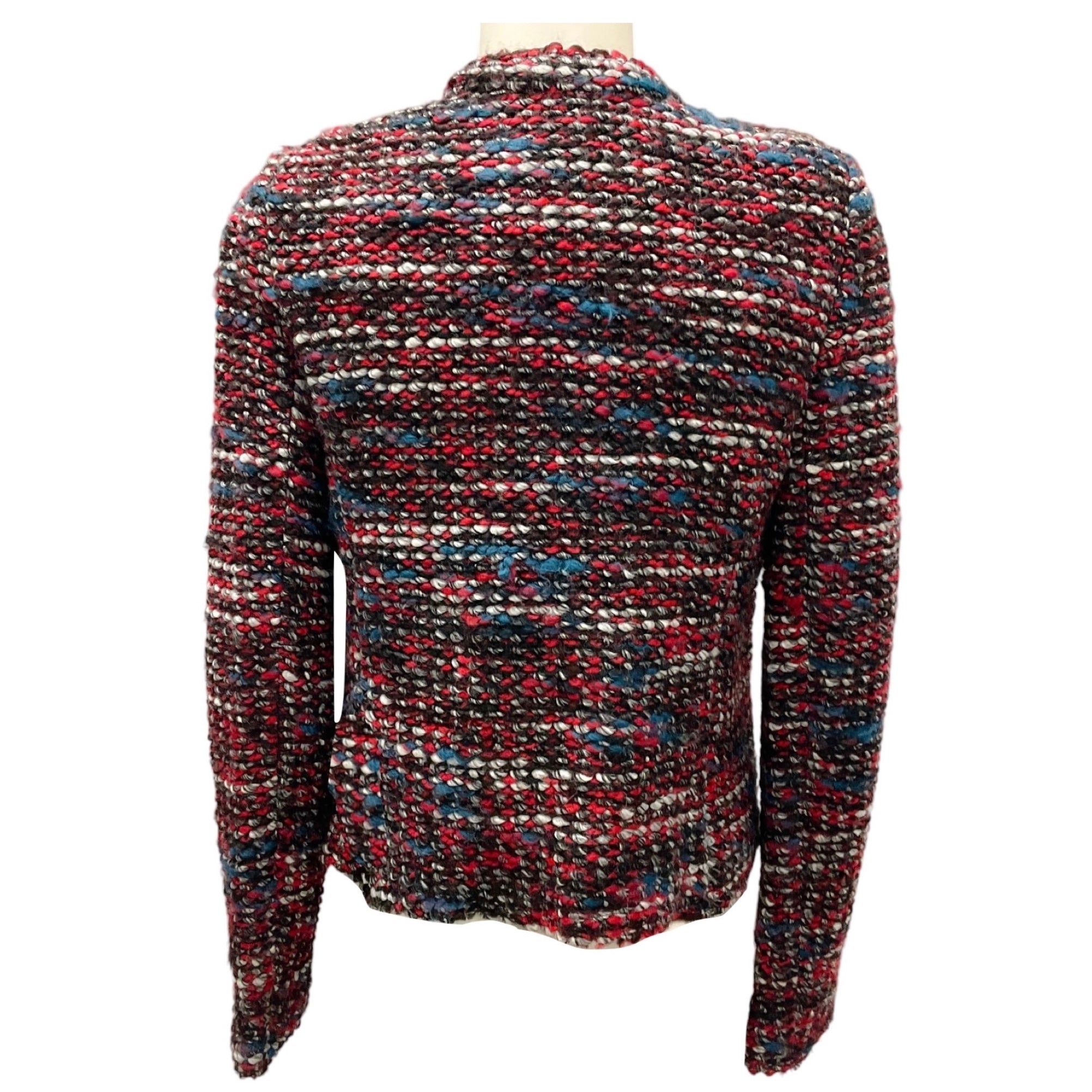 IRO Red / Blue Carene Tweed Jacket