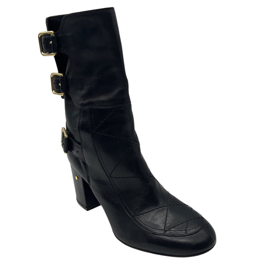 Laurence Dacade Black Achille Dorada Leather Boots