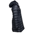 Load image into Gallery viewer, Moncler Navy Blue Hermine Hooded Puffer Coat
