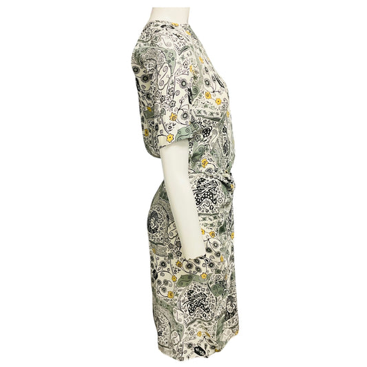 Isabel Marant Etoile Ecru / Almond Bardeny Twist Front Printed Dress