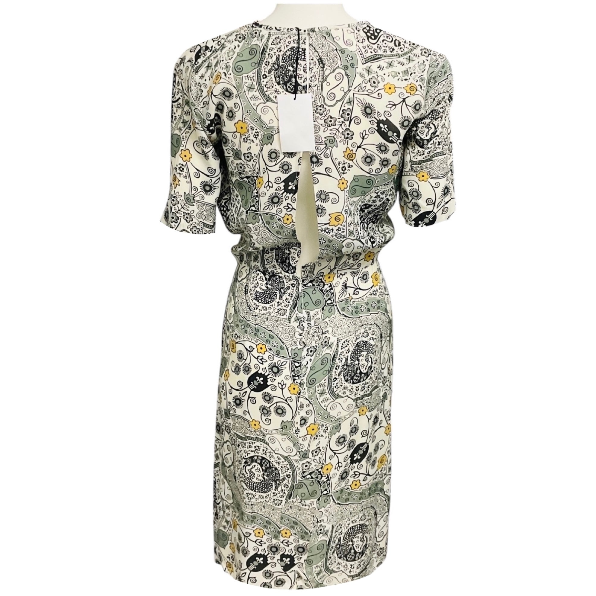 Isabel Marant Etoile Ecru / Almond Bardeny Twist Front Printed Dress